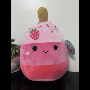 NWT: Squishmallows - Pama the Strawberry Cake Pop  (size 11")